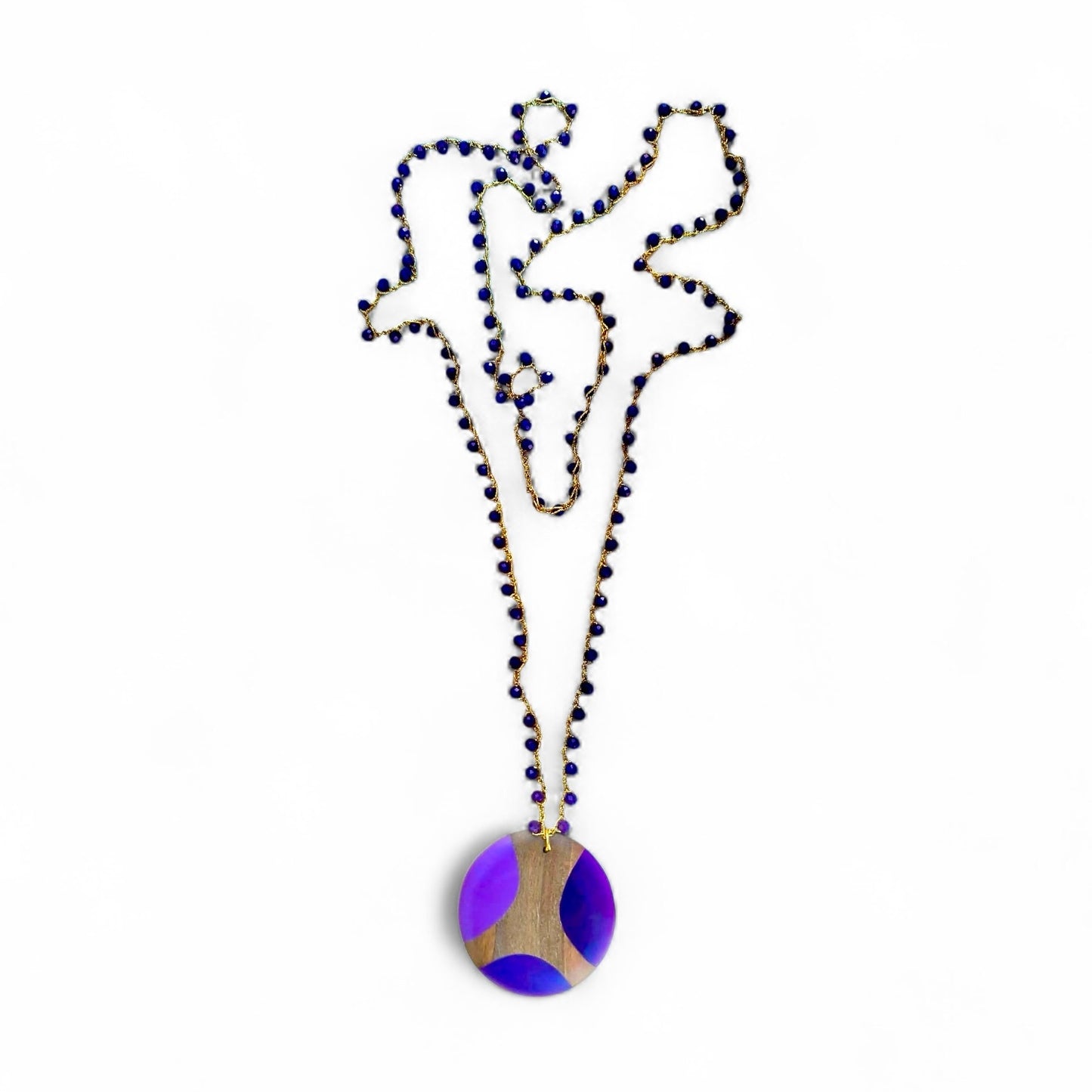 Collana pendente viola