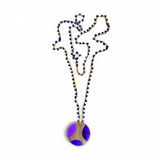 Collana pendente viola
